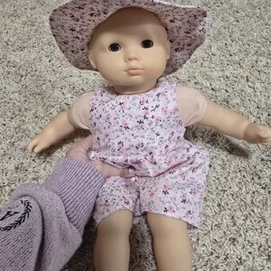 Floral Pink Baby Doll with Hat